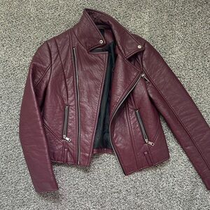 Forever 21 Maroon Leather Jacket